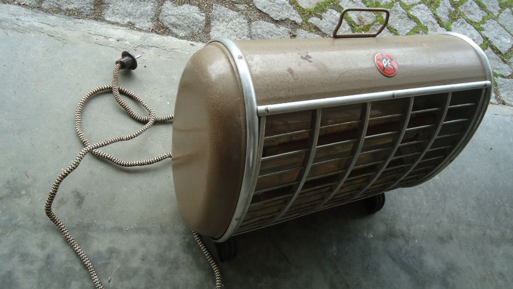 Aquecedor vintage a funcionar