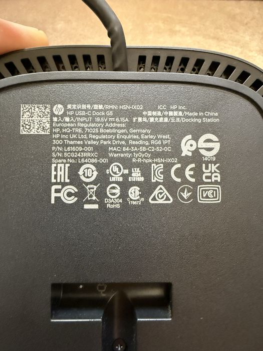 HP G5 HUB Docking Station Multiportas com Cabo USB C64553065675011124