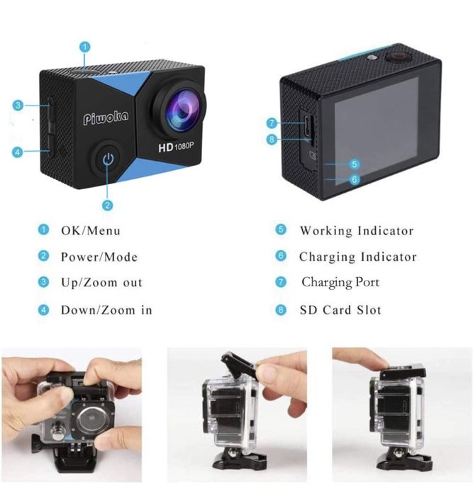 Action Cam 1080P – GoPro-Style Video Camera (NEW/SEALED)64737744951681123