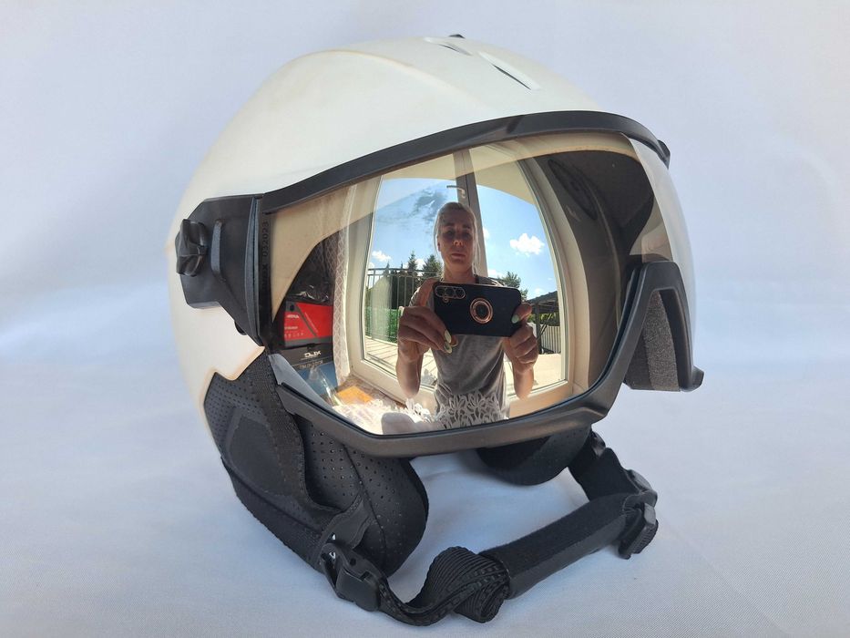 Kask narciarski Uvex Instinct Visor White Black Mat M 56-58cm