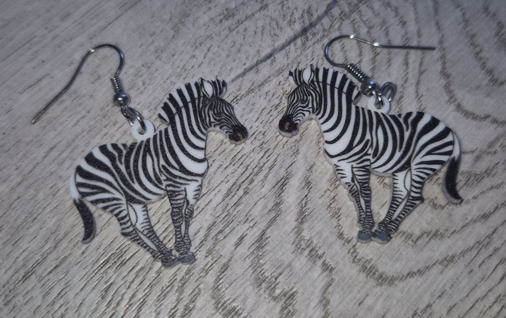 Kolczyki damskie Zebra
