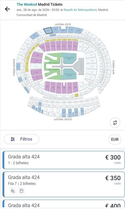 3 Ingressos show do The weekend