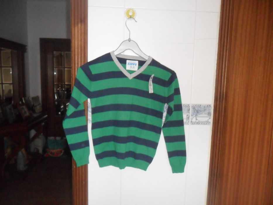 Pullover novo Zippy 8/9 anos