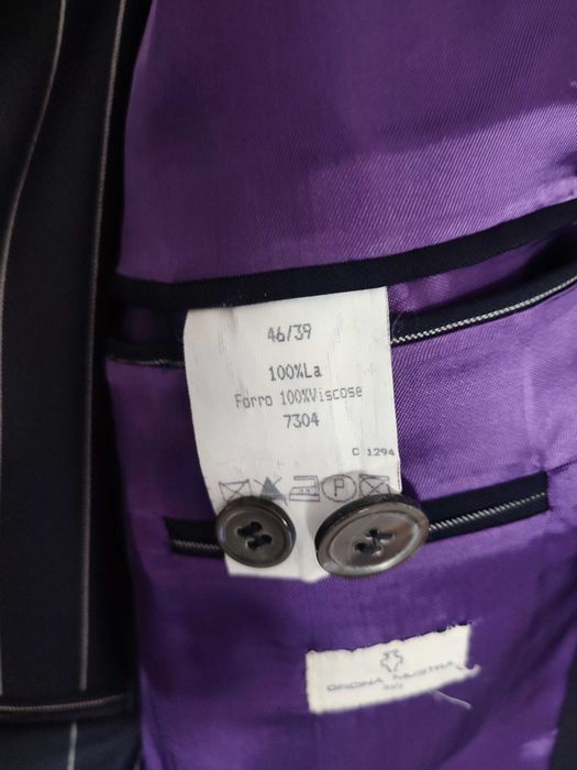 Fato de risca diplomática - oficina Mustra - 46 (S) - Luxo - NOVO