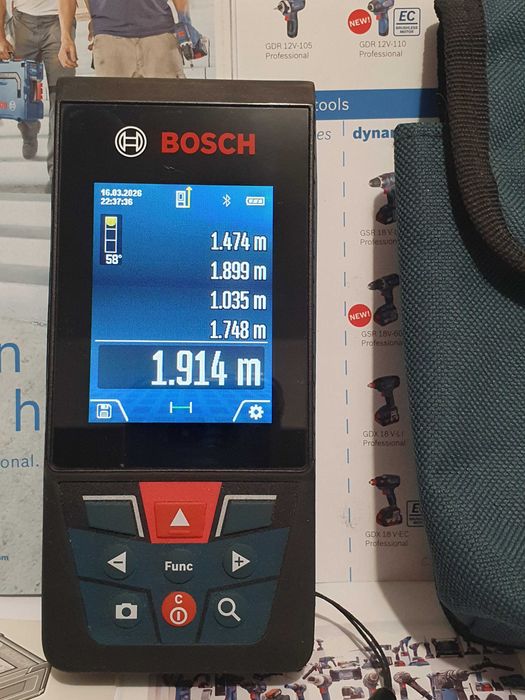 BOSCH GLM 120C dalmierz laserowy z kamerą Nowy 120m Bluetooth