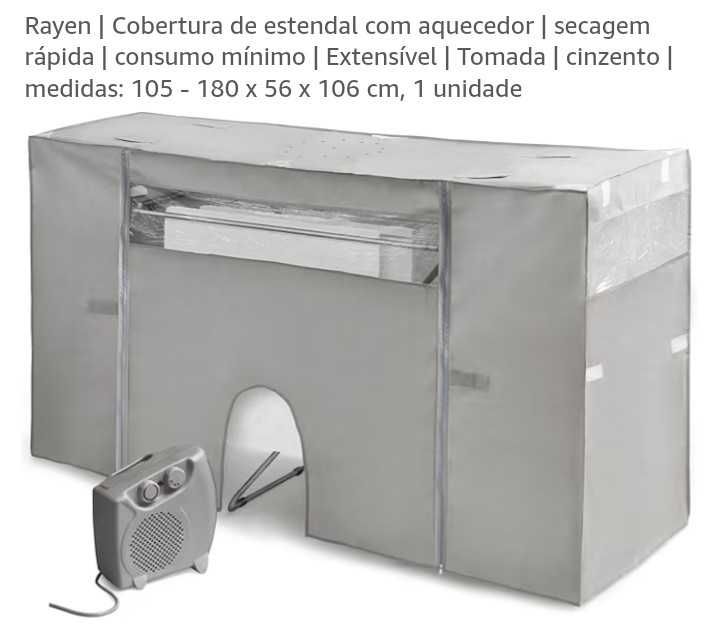 Vendo cobertura para estendal com aquecedor.
