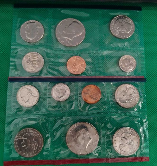 Rzadkie-USA Set 1981 Monety obiegowe Zestaw UNC