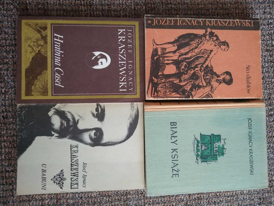 Kraszewski książki: Hrabina Cosel, Biały książę, U babuni, Sto diabłów