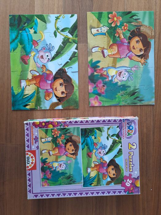 2 Puzzles Mickey Mouse e Dora, a exploradora 2x20429047348221726722