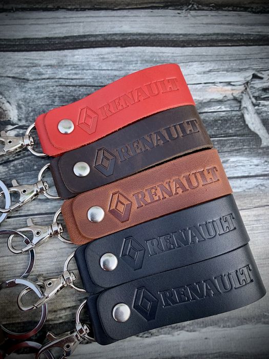 Брелок Peugeot,Renault, Пежо, Рено з натуральної шкіри.Брелок зі шкіри