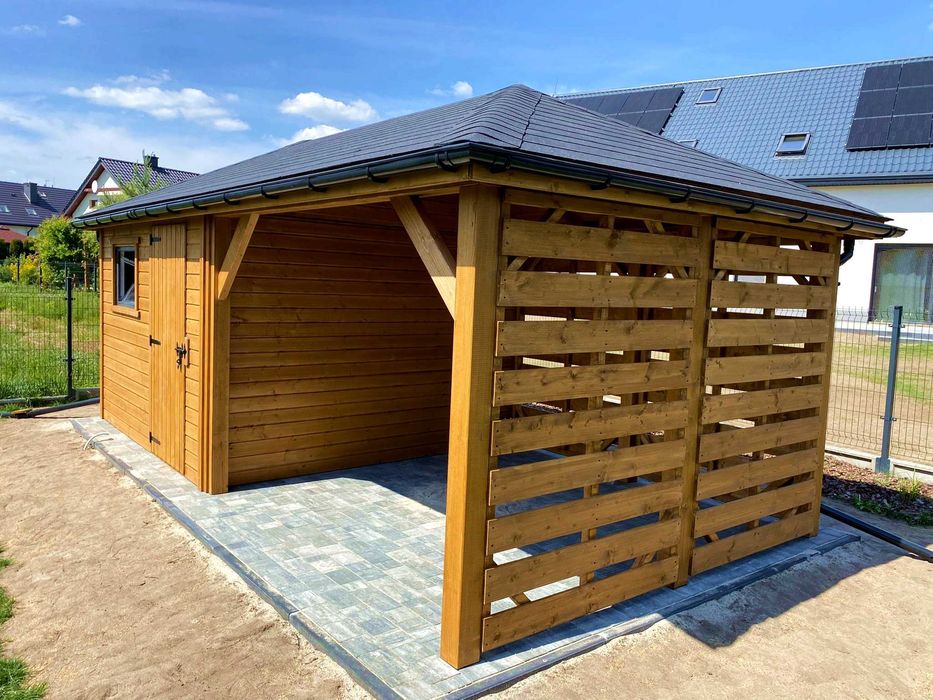 Altana ogrodowa z domkiem narzędziowym Afrodyta 3m x 6m - PRODUCENT