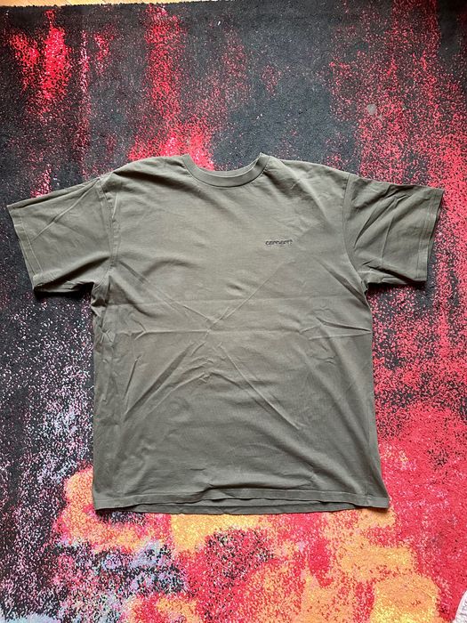 Carhartt Wip s/s script Футболка хакі оверсайз