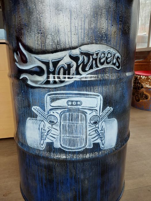 Beczka fotel prezent 200L ręczne malowanie custom classic car hot rod