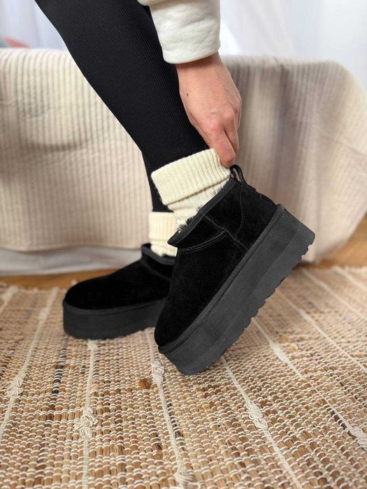 Уггі Ugg Ultra Mini Platform XL Black (36-41)