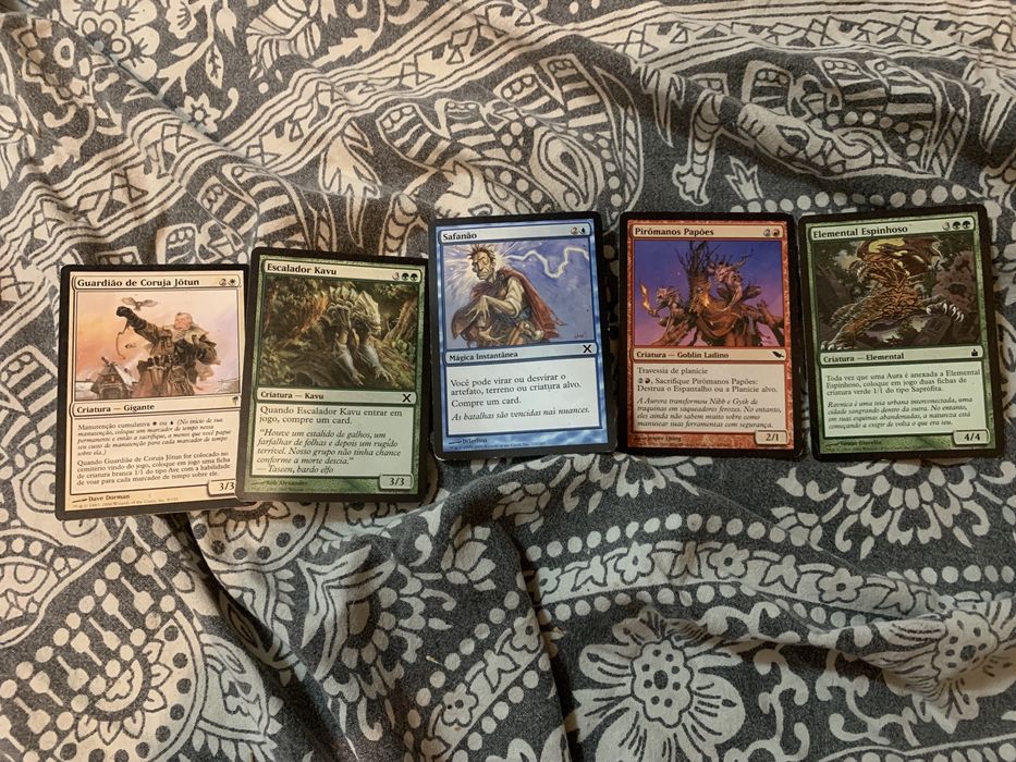 Cartas magic lote 5 cartas