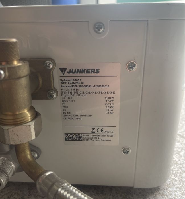 Esquentador Junkers Hydronex 5700s 12L