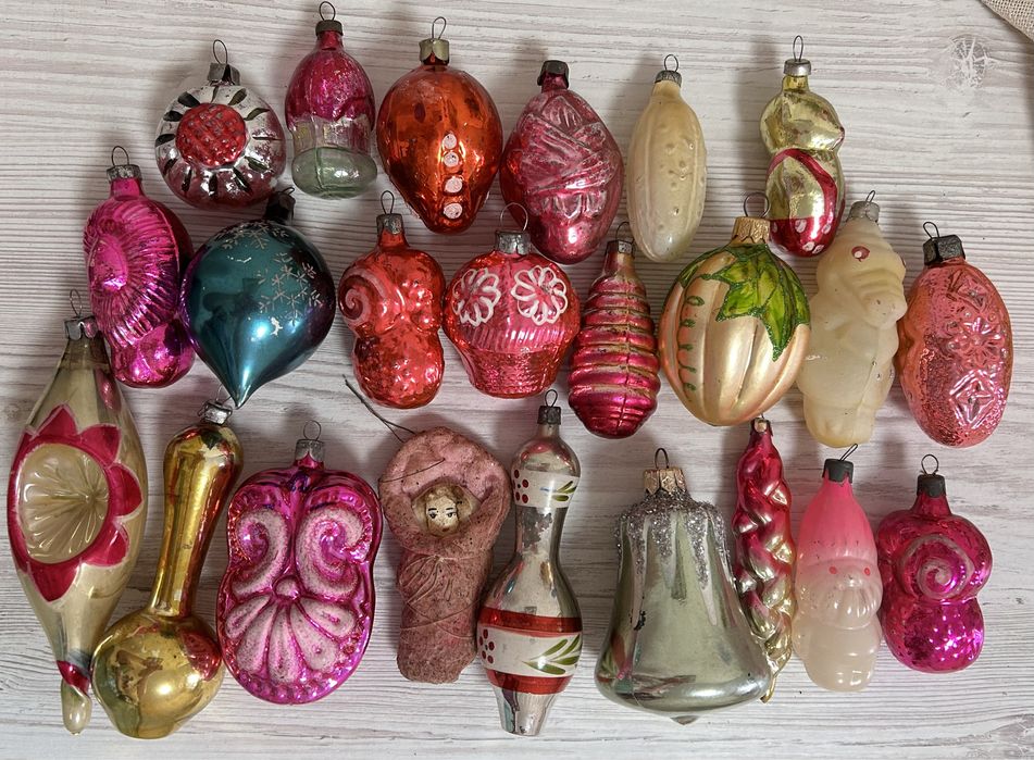 Елочные игрушки СССР, советские игрушки, іграшки на ялинку
