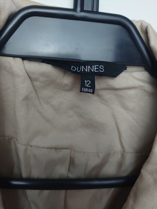 Elegancki beżowy bawełniany płaszcz przejściowy Dunnes