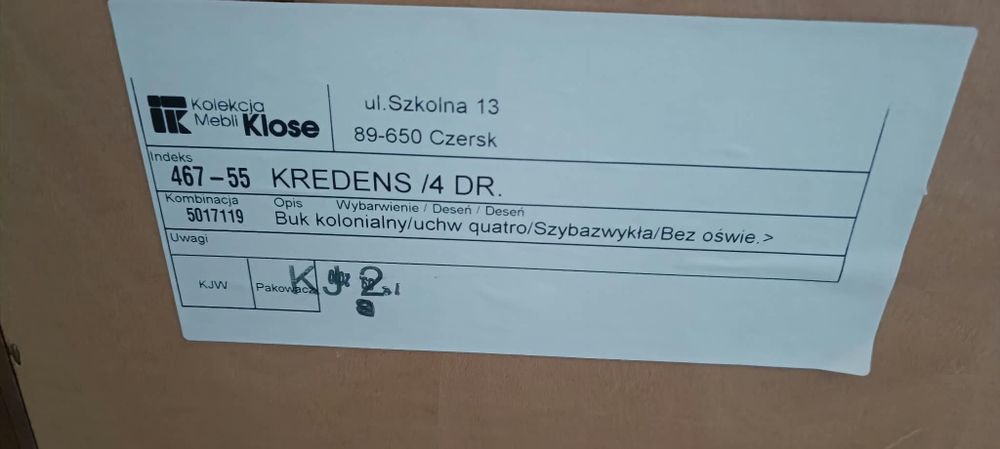 Stylowa komoda Klose  ciemny brąz z drewna