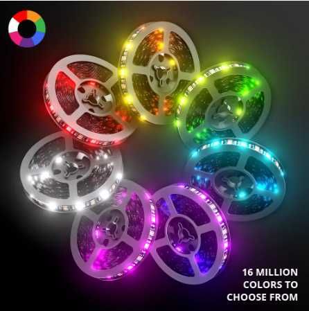 USB Светодиодная лента 5Вольт, 5 метров управление с пульта + телефона