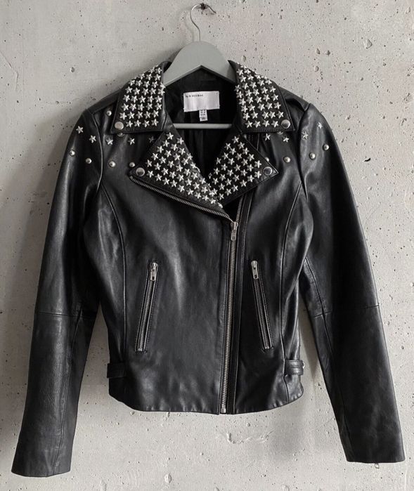 Кожана куртка косуха в стилі Chrome hearts