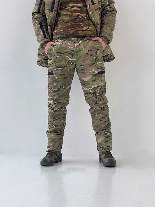 Військова форма утеплена зимова мультикам, костюм тактичний з флісом