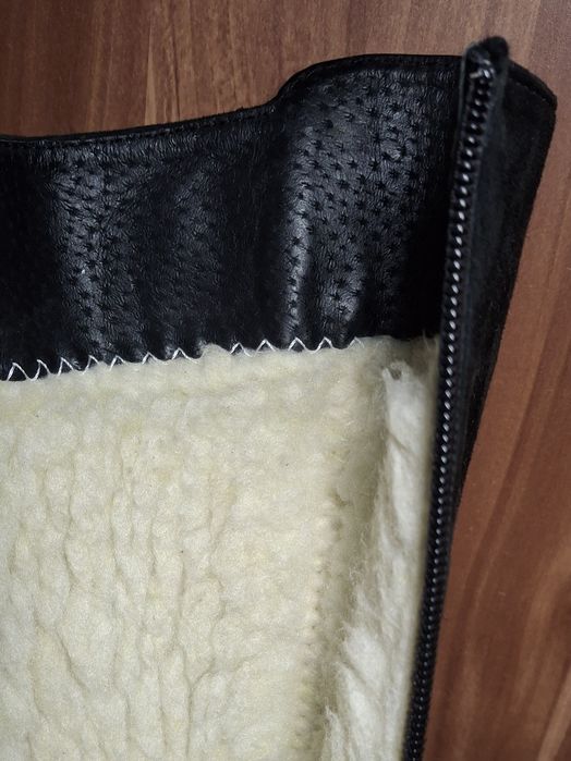 Зимові чоботи, натуральна шкіра, натуральна замша, 38р