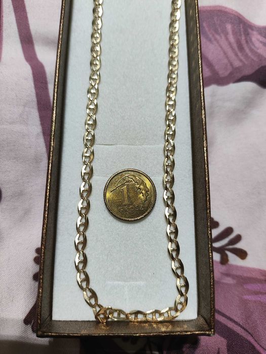 Piękny złoty łańcuszek pr. 585 60cm 7.68gr