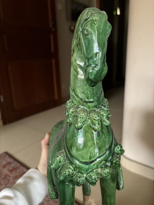 Ceramiczny zielony koń