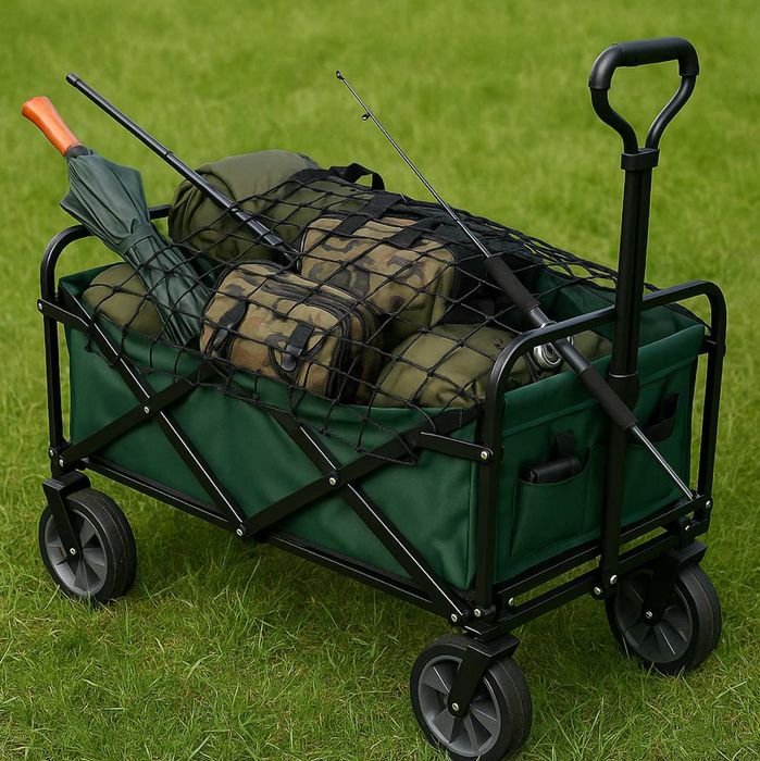 2w1 Mocny XXL 145L Wózek Wędkarski Turystyczny Transportowy + Gratis