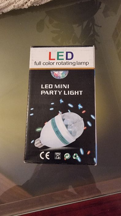 Lâmpada LED Mini Party Light Giratória Colorida