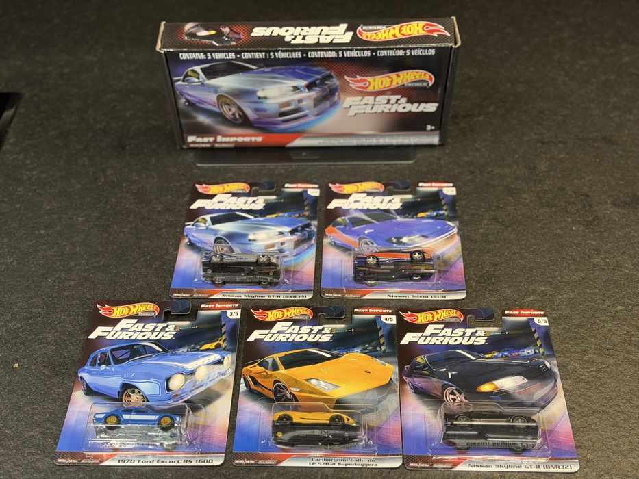 Hot Wheels Fast Imports set Fast & Furious GT-R R34 Silvia Gallardo