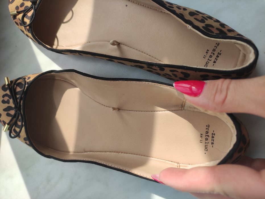 Baleriny Zara panterka jak nowe rozmiar 38