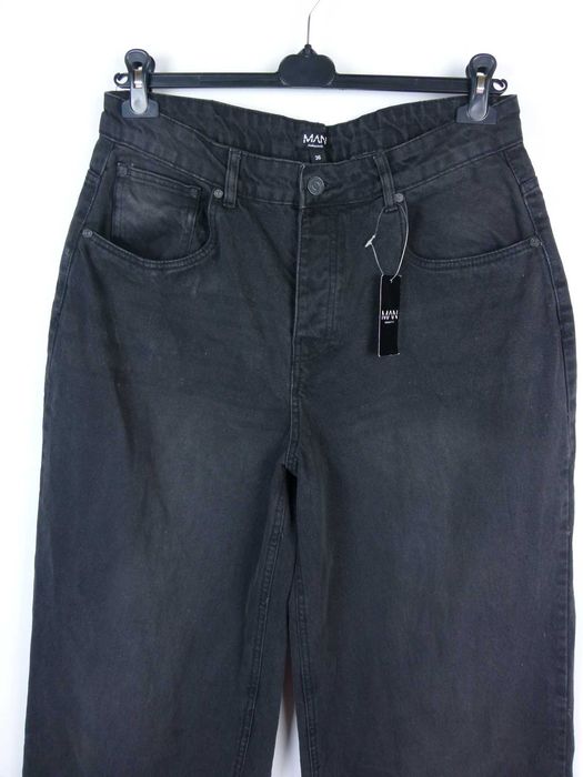 Boohoo baggy rigid jeans szerokie nogawki z metką W36 - L