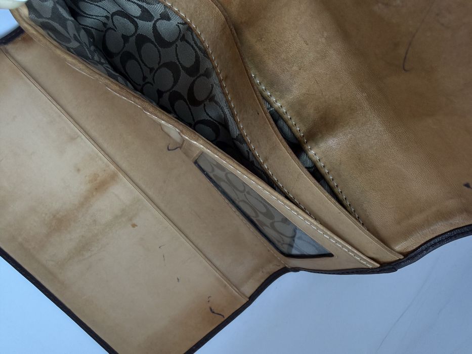 Вінтажний шкіряний гаманець Coach
