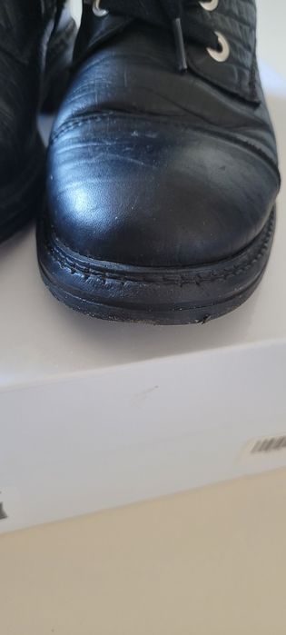 Eva Minge. Skórzane botki.