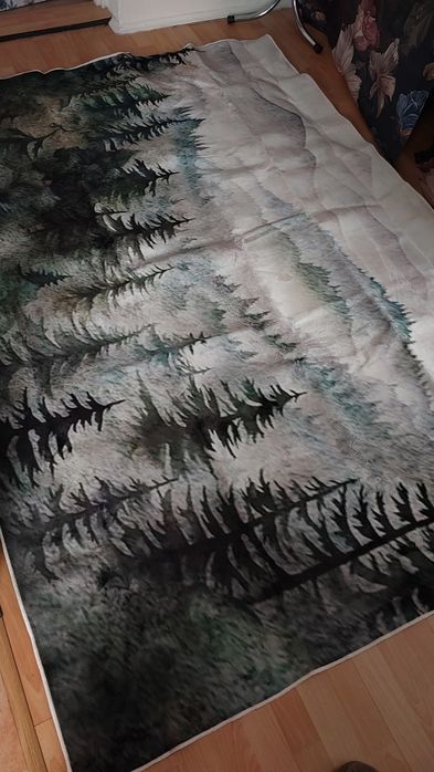 Nowy dywan las 160x230 duży wielki drzewa