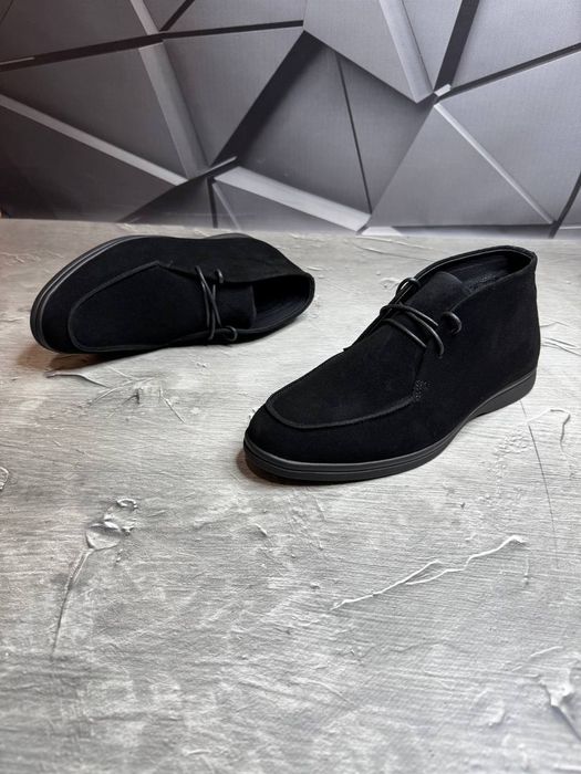 Ботинки Зимние ЛОФЕРЫ мужские замшевые LORO PIANA! Замша+МЕХ! Хит!