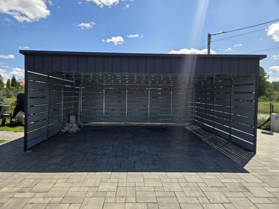 Nowoczesna wiata na auto. Carport klasy premium. Garaż blaszany. Producent.