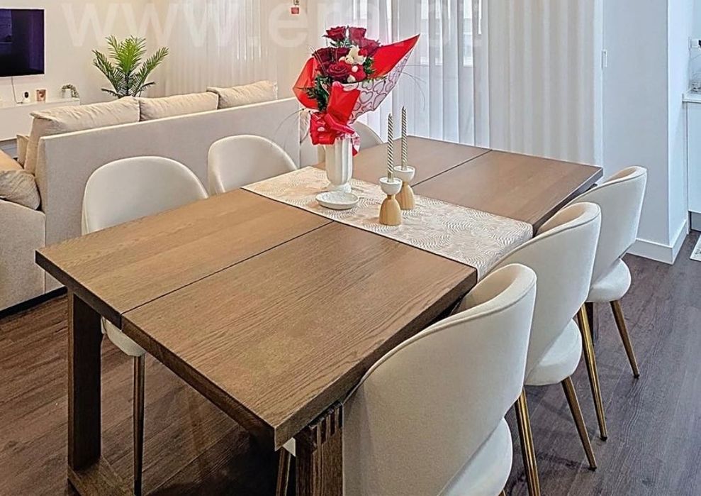 Mesa ikea, chapa de carvalho velatura castanha, 220x100 cm