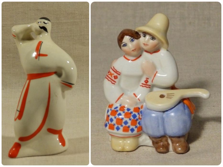Статуэтки «КАЗАК козак и девушка» фарфор СССР 100% Оригинал! сост.ЛЮКС