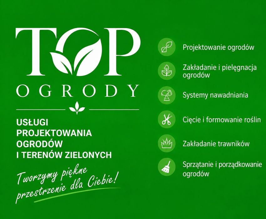 Ussługi ogrodnicze. Abonament na cały rok.