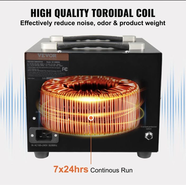 Преобразователь трансформатор 3000w, 5000w 220 110 220 версия 2025