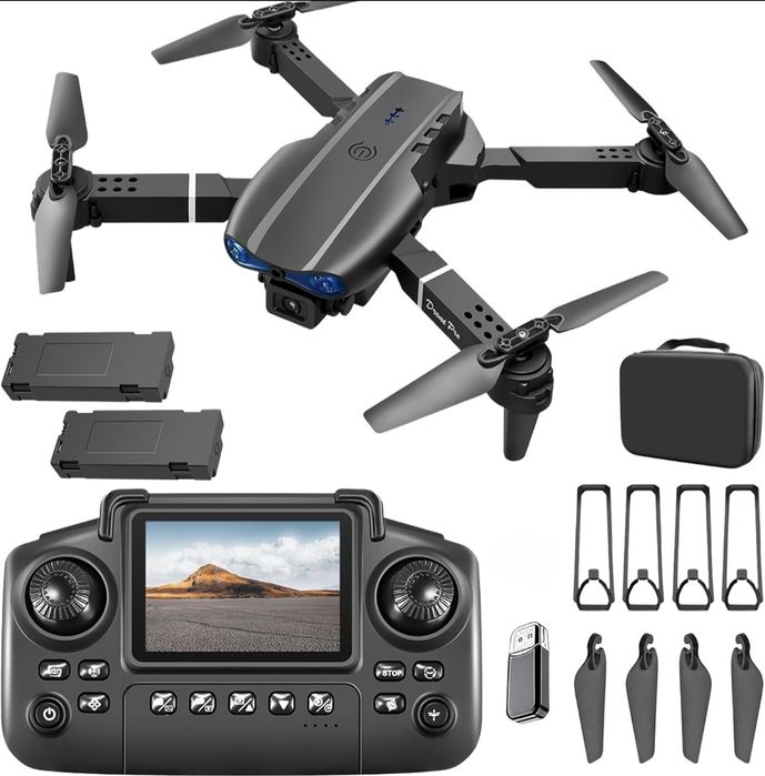 Квадрокоптер E99 PRO з камерою +2 АКБ и батарейки 4К коптер FPV дальні