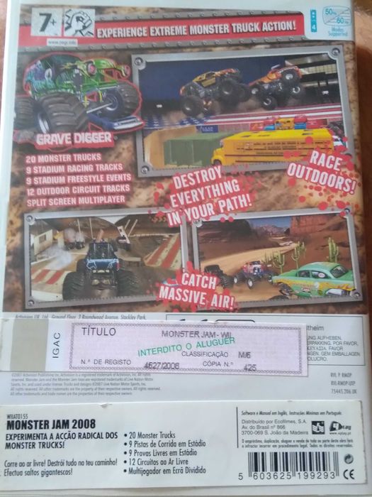 Monster Jam Wii Game64551781994497121