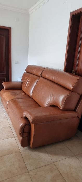 Sofá relax eletrico em pele