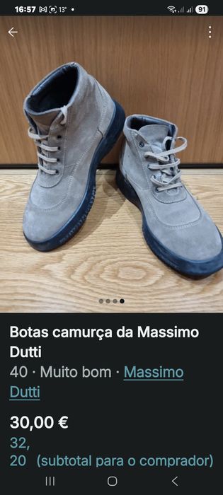 Botas em camurça da Massimo Dutti