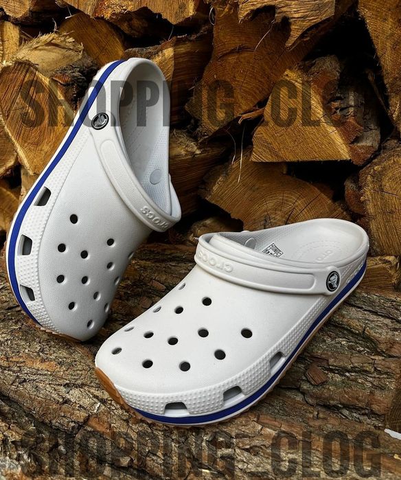 Чоловічі крокси сабо classic retro runner black/white/atmosphere crocs