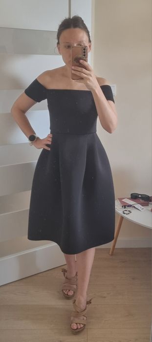 Czarna elegancka sukienka EMO xs jak nowa