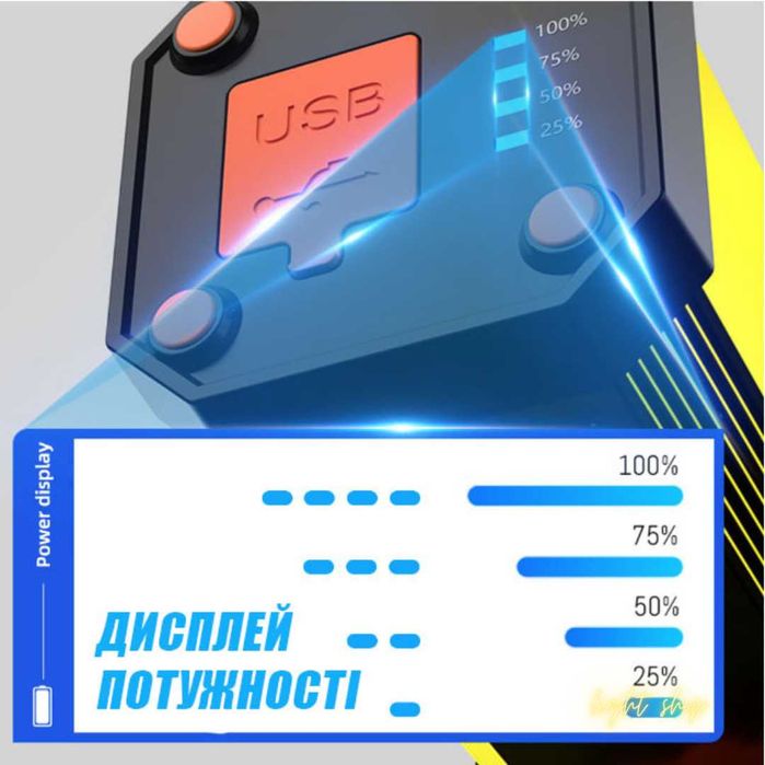 Потужний прожектор-ліхтарик з функцією Power Bank.